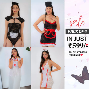 Pack of 4 Roleplay Dresses – Unleash Your Imagination! 🌟|R-06