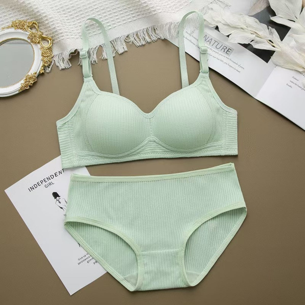 (Pack of 8) Women's Bra Panty Lingerie Set for Girl's Combo  | L-32