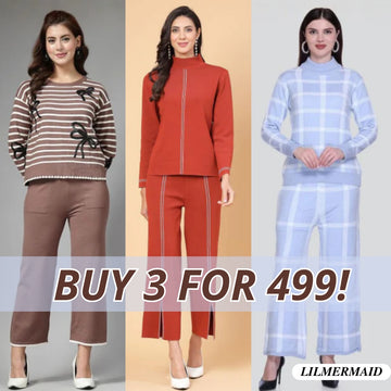 Winter Warmth Trio | Stylish 3-Piece Women’s Co-Ord Set | WC-07