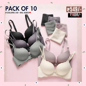 (Pack of 10) Women's  Bra Panty Lingerie Set for Girl's  | L-118