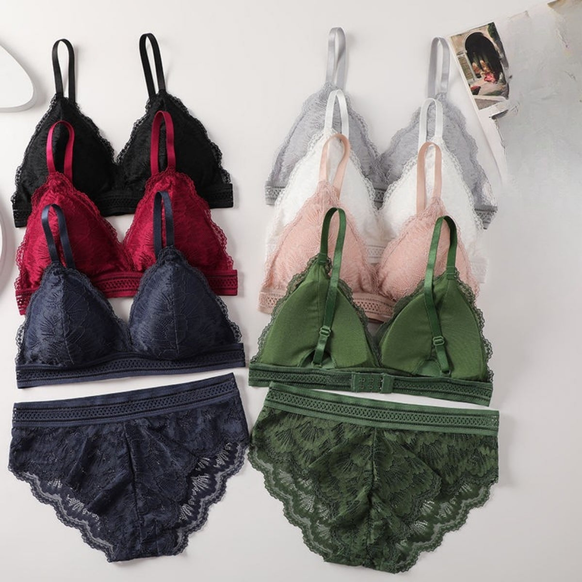 (Pack of 8) Women's  Bra and Panty Lingerie Set for Women | Every Occassion |L-012