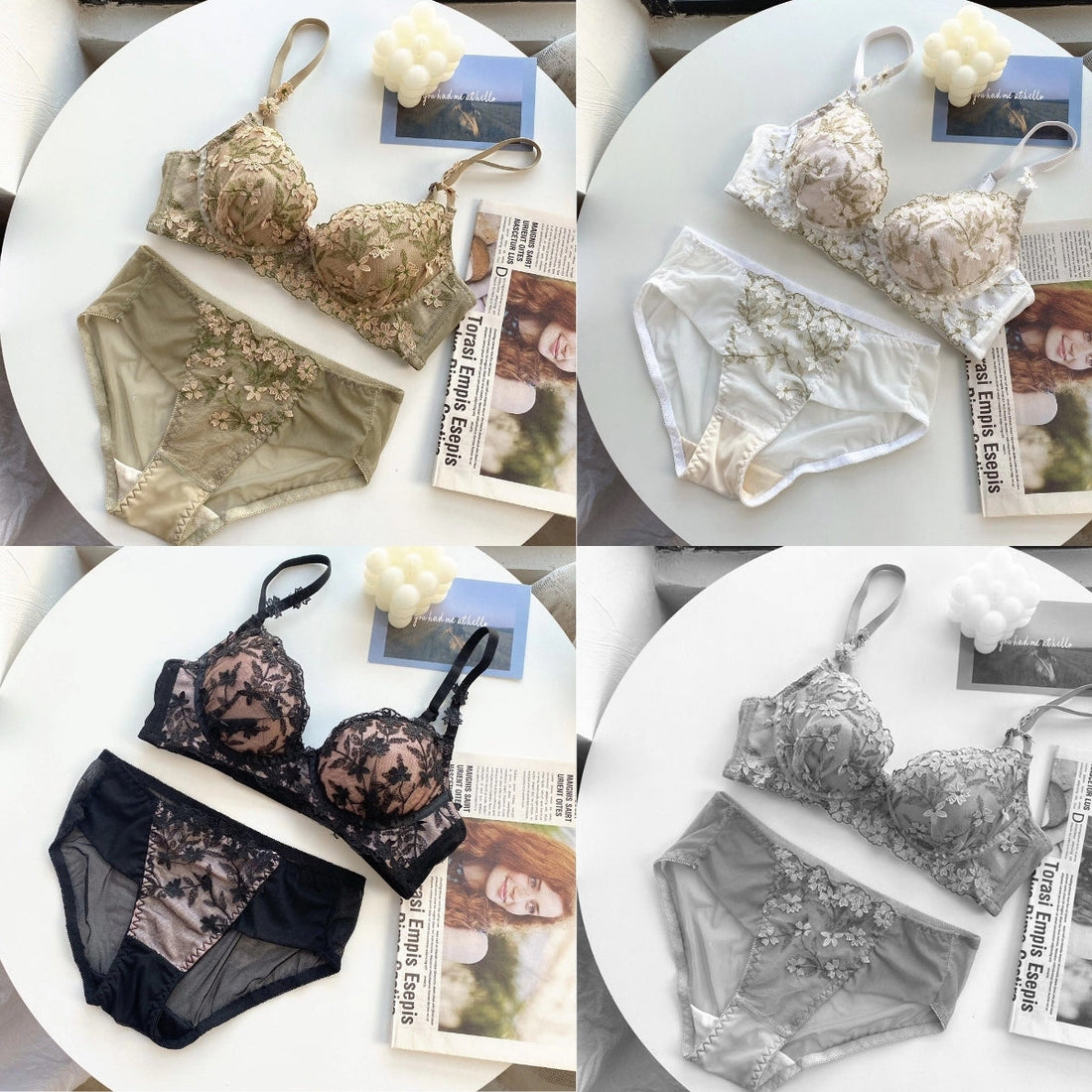 (Pack of 10) Women's Bra Panty Lingerie Set for Girl's Combo  | L-95