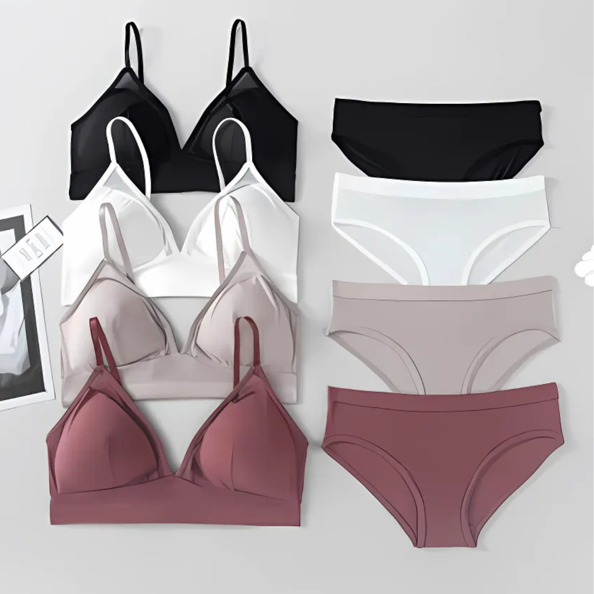 (Pack of 8) Women's  Bra Panty Lingerie Set for Girl's | BP-18