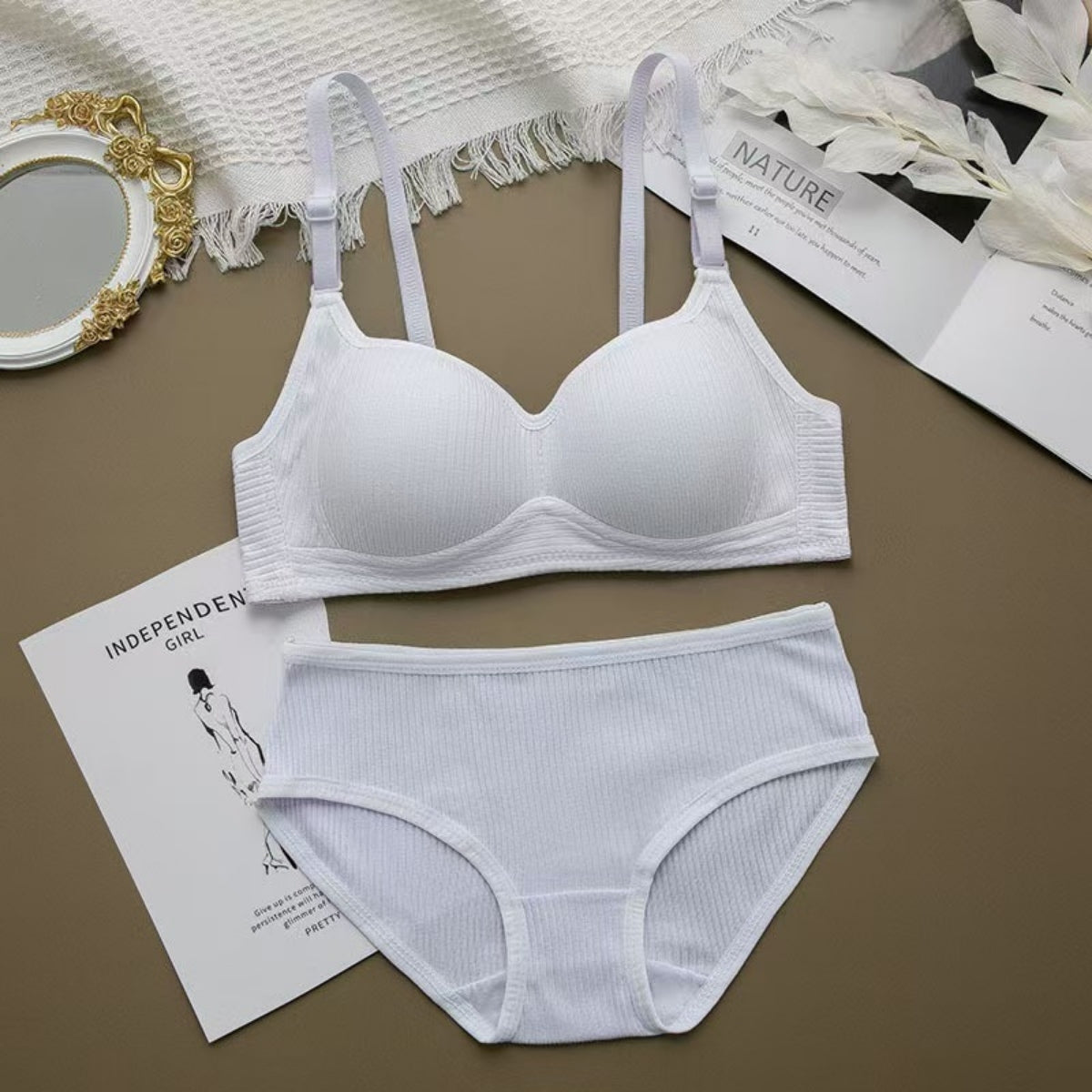 (Pack of 8) Women's Bra Panty Lingerie Set for Girl's Combo  | L-32