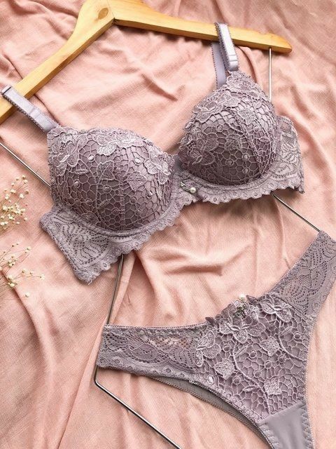 Self-Design Lace Lingerie Set