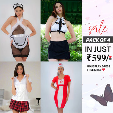 Pack of 4 Roleplay Dresses – Unleash Your Imagination! 🌟|R-08