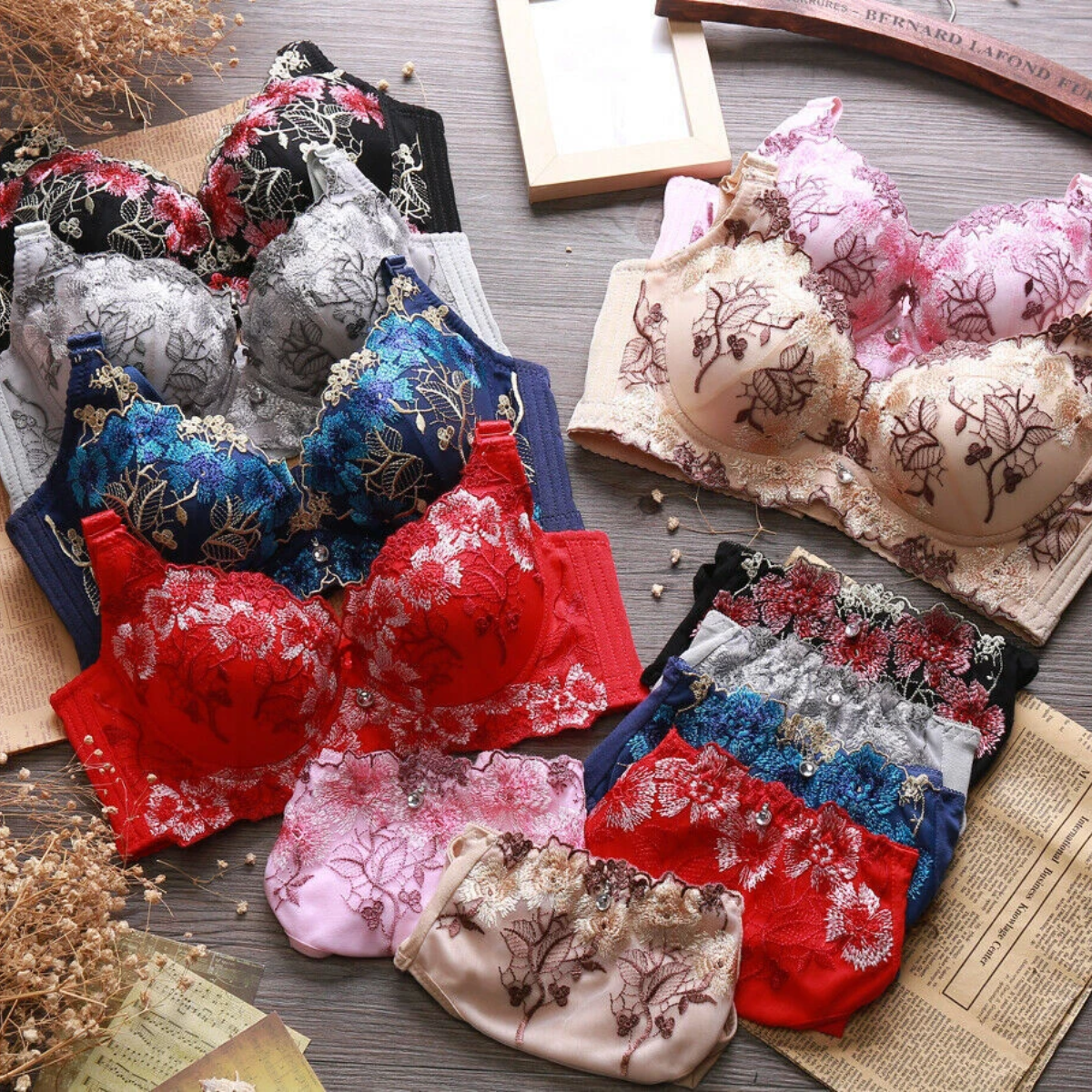 (Pack of 8) Women's  Bra Panty Lingerie Set for Girl's | BP-19